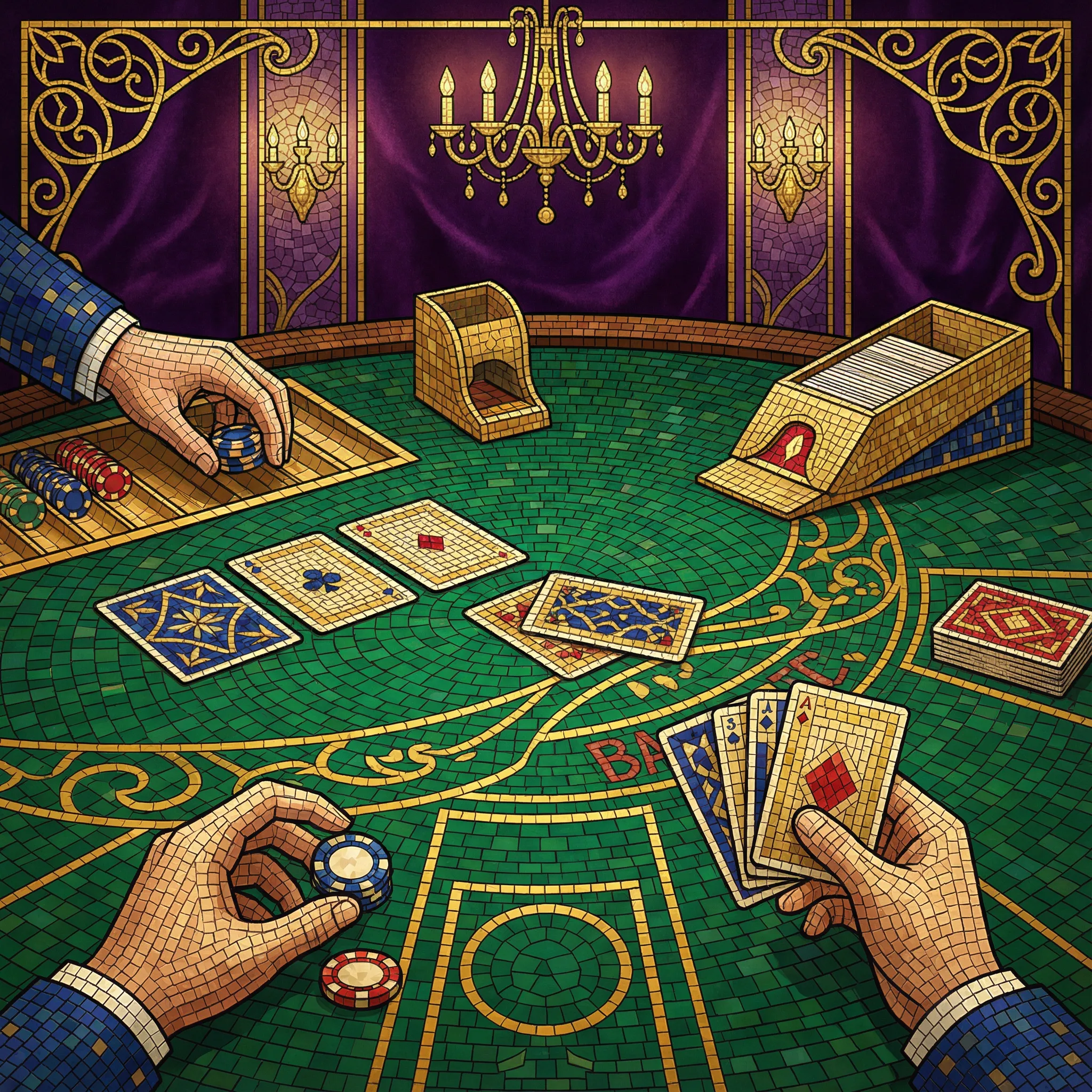 Bacará aaabet - Jogo de cartas elegante online